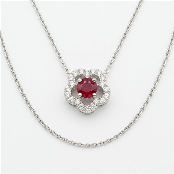 Halskette Oro Gioia Dame in Gold Rubino 0.08 Ct OPR14155.008 - OPR14155.008